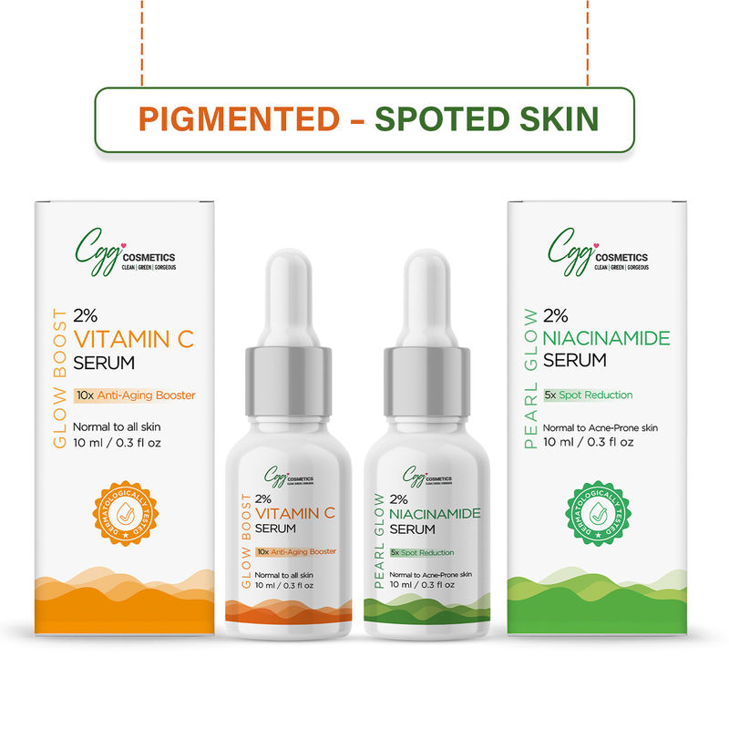 Cgg Cosmetics Am Pm Anti Aging Booster Combo 2 Vitamin C 2 Niacinamide Face Serum Buy Cgg Cosmetics Am Pm Anti Aging Booster Combo 2 Vitamin C 2 Niacinamide Face Serum Online At Best Price In India Nykaa