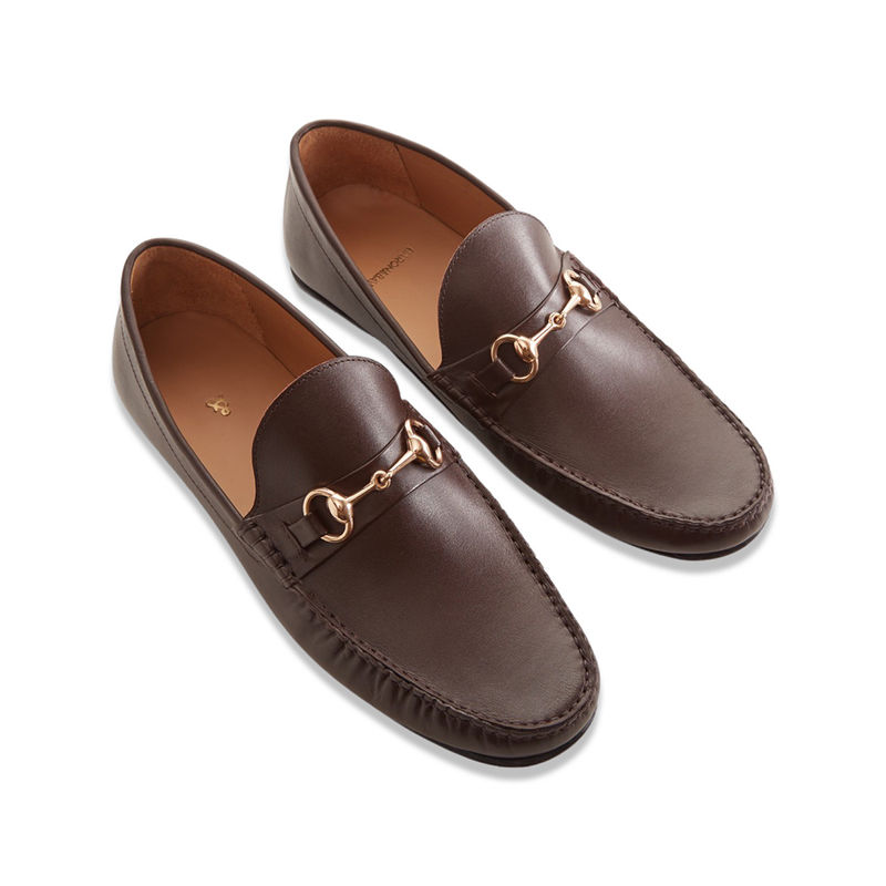 Baron&Bay Arno Horsebit Solid Brown Loafers (UK 6)