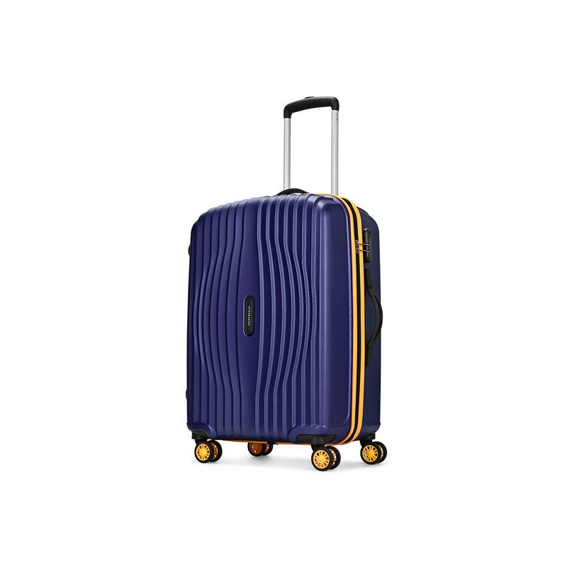 Aristocrat Vortex Plus Unisex Blue Hard Luggage Trolley Bag (M)
