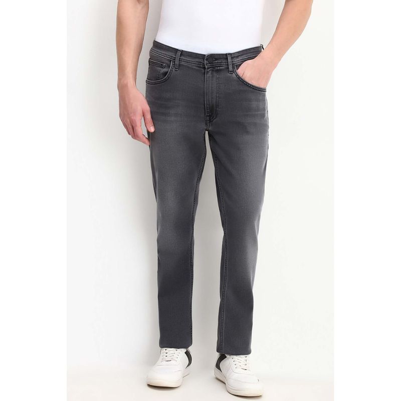 Allen Solly Men Grey Regular Fit Mid Wash Jeans (36)