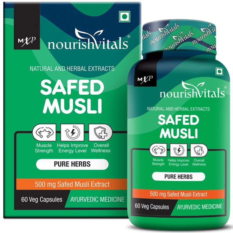 Nourish Vitals Safed Musli Capsules - 500mg Safed Musli Extract