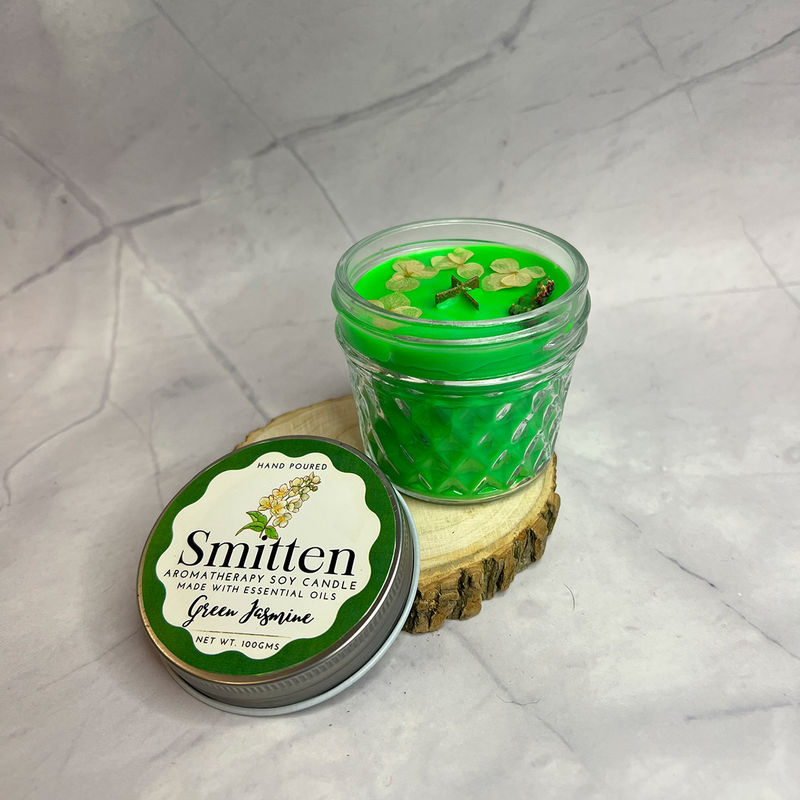 Smitten Aromatherapy Candle Green Jasmine (100gms) Buy Smitten Aromatherapy Candle Green