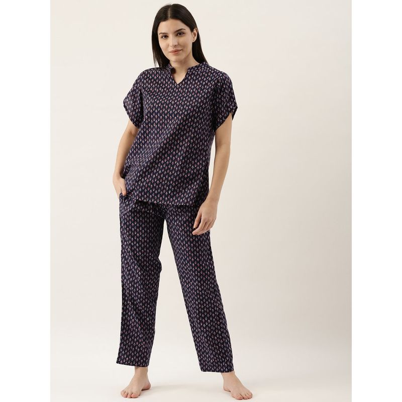 SAY Women Pure Cotton Night Suit (Set of 2) (S)