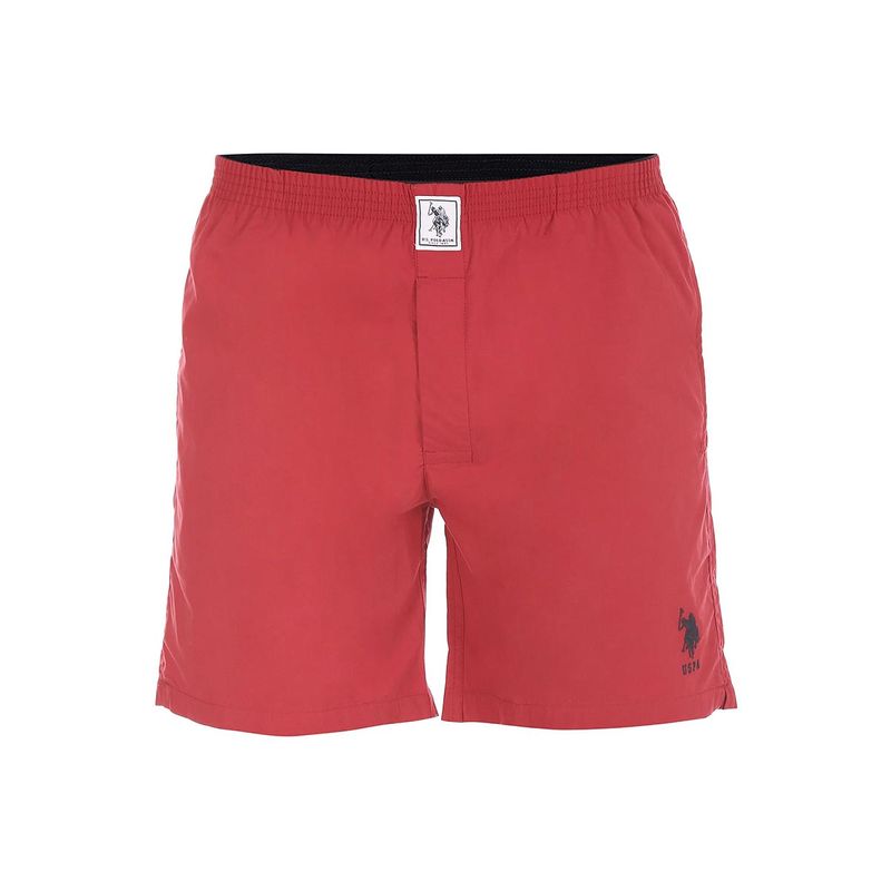 U.S. POLO ASSN. I108 Comfort Fit Red Solid Cotton Boxers Red (2XL)