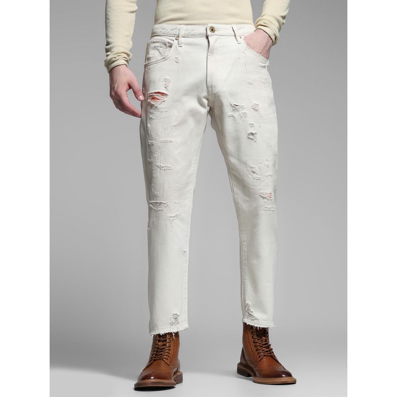 Jack & Jones Beige Cotton Anti Fit Jeans (29/30)