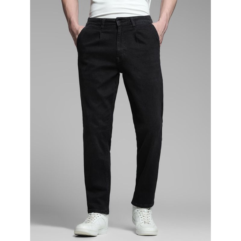 Jack & Jones Black Cotton Regular Fit Jeans (38/34)