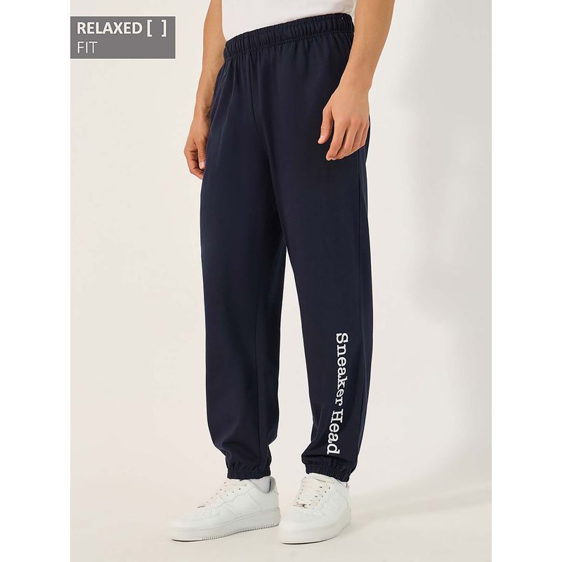 Styli Navy Blue Men Relaxed Fit Joggers (S)