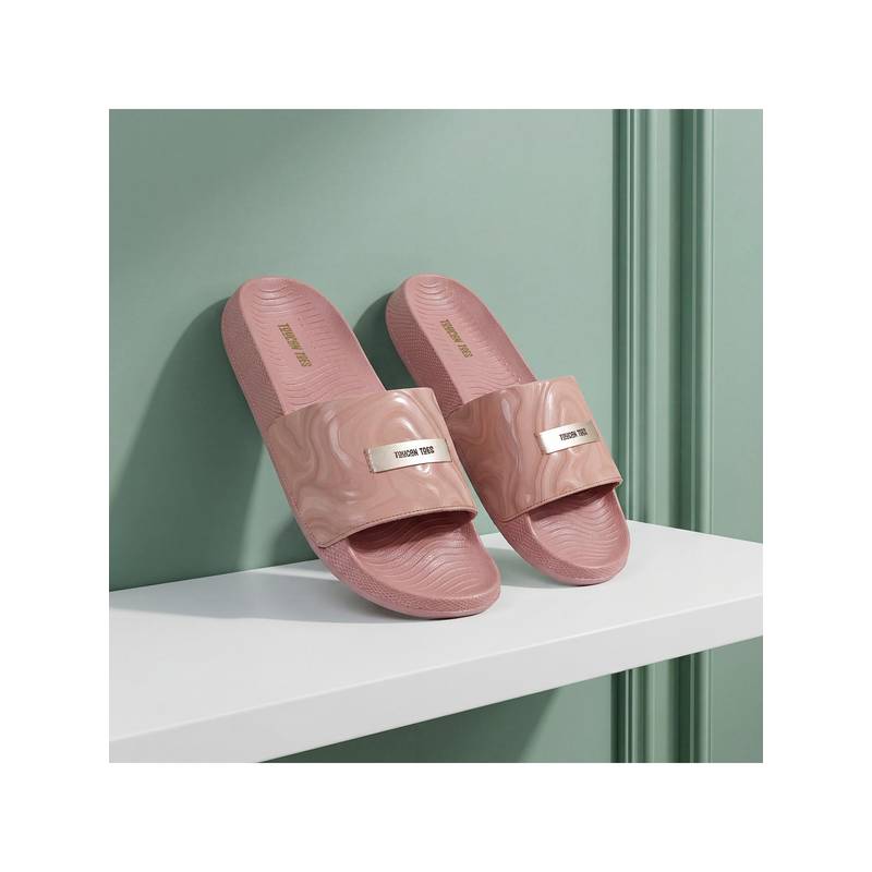 Toucantoes Women Peach Soft Cushion Sliders (UK 4)
