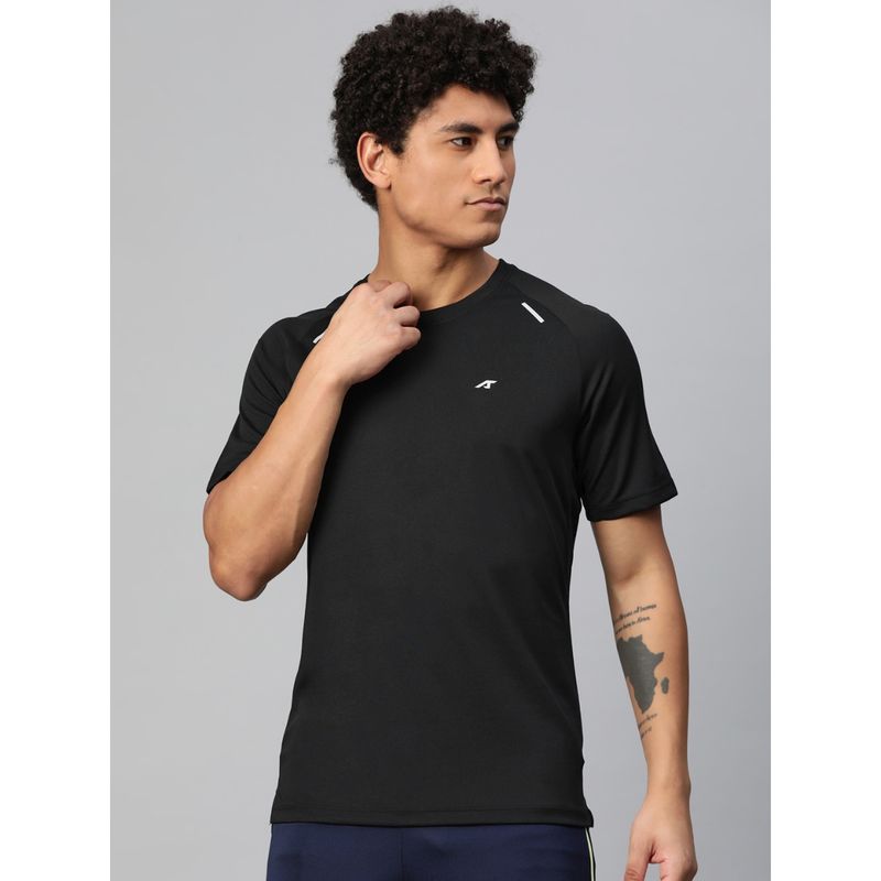 Alcis Men Dry Tech Slim Fit T-Shirt Black (L)