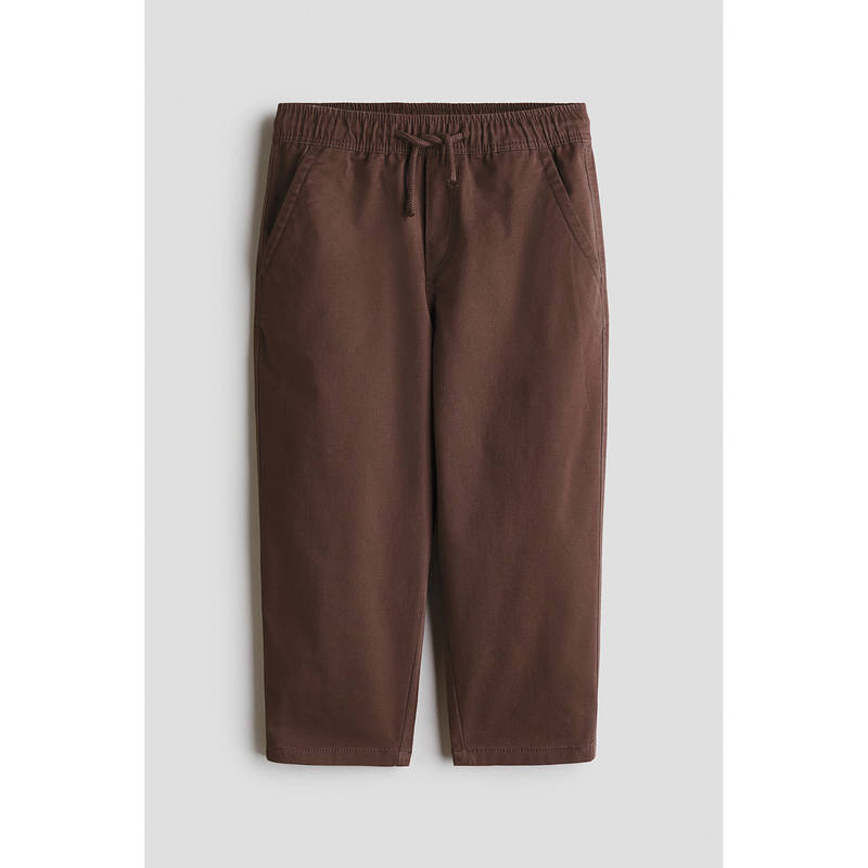 H&M Boys Brown Cotton Twill Trouser (1.5-2 Years)
