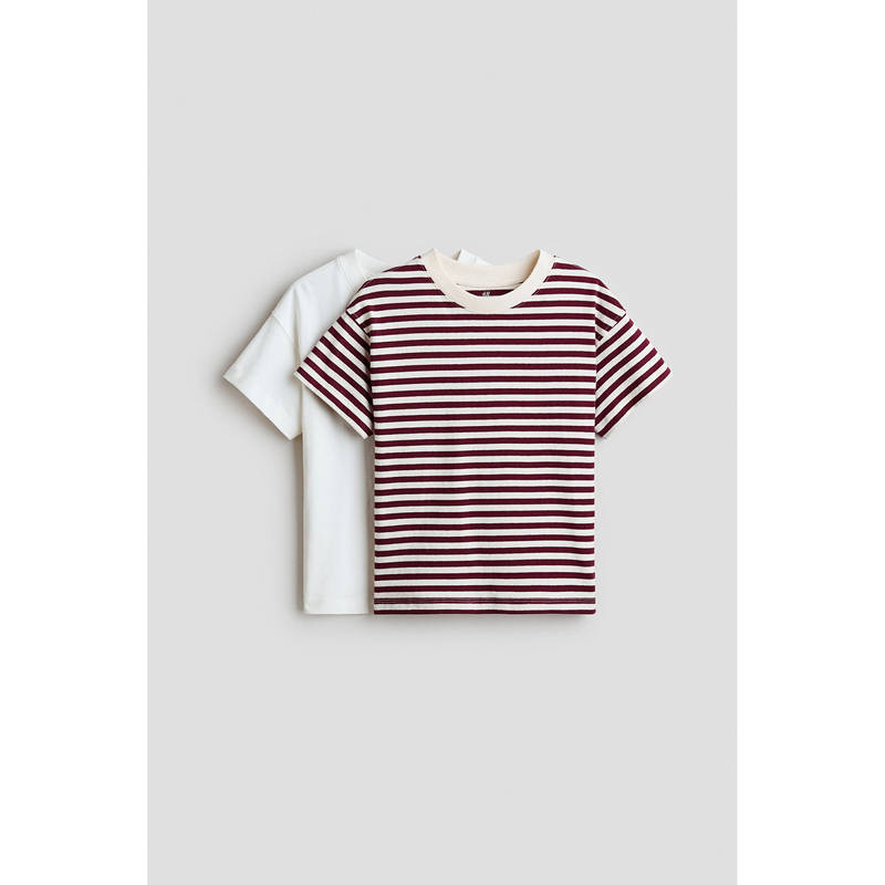 H&M Boys White 2-Pack Cotton T-Shirts (1.5-2 Years)