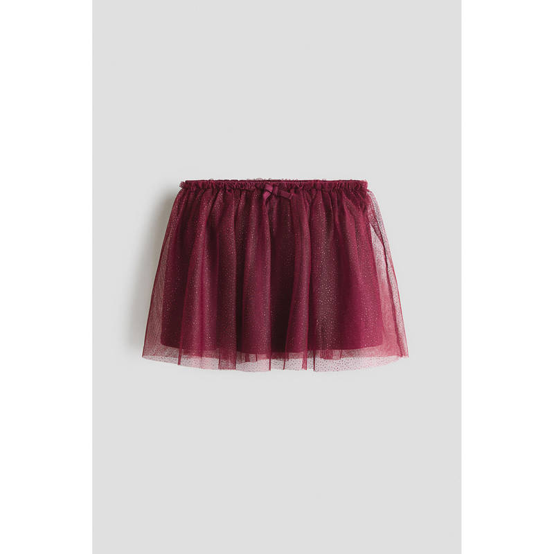 H&M Girls Red Glittery Tulle Skirt (1.5-2 Years)