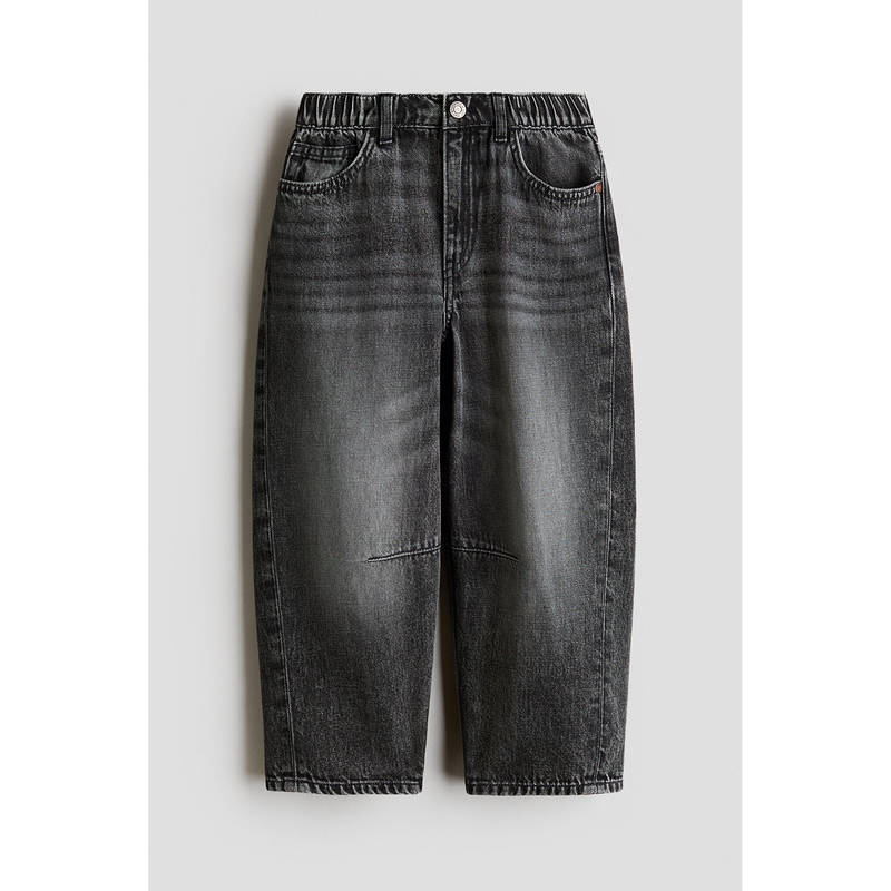 H&M Boys Grey Loose Fit Barrel Jeans (1.5-2 Years)