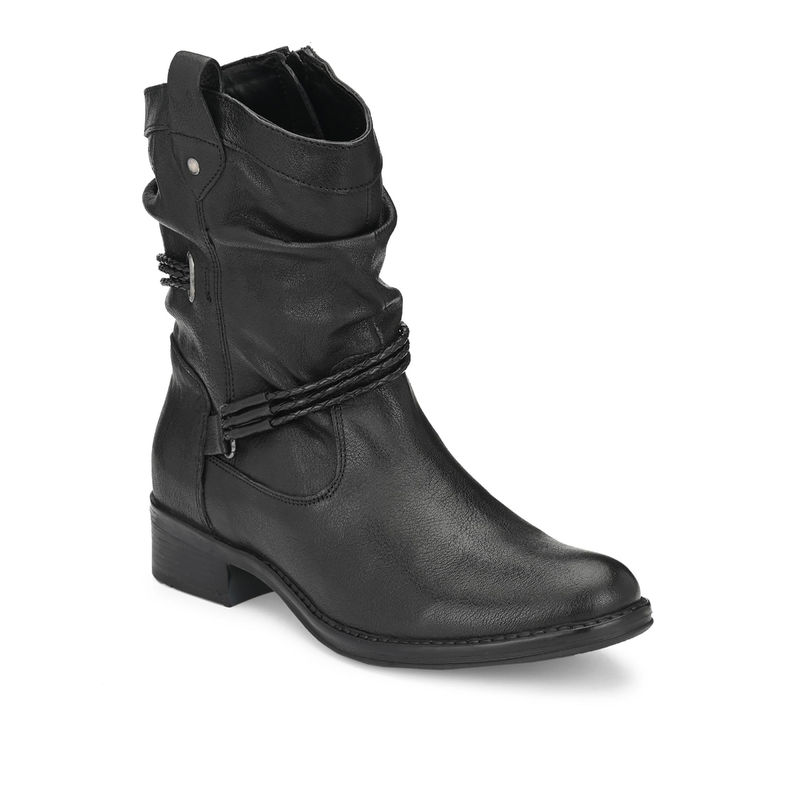 Delize Womens Black Calf Length Boots: Buy Delize Womens Black Calf ...