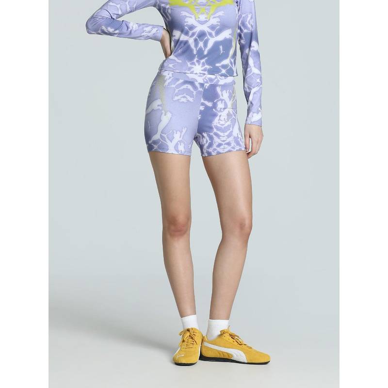 Puma DARE TO AOPs Womens Blue Shorts (S)