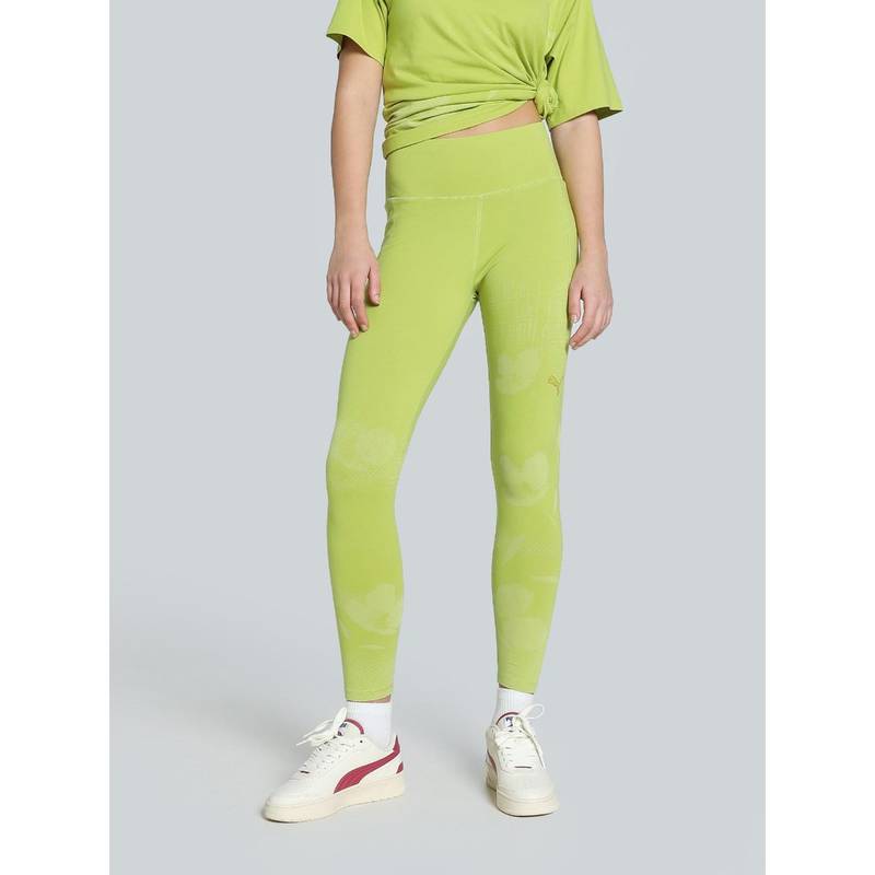 Puma WARDROBE ESS 7/8s Womens Green Tights (S)