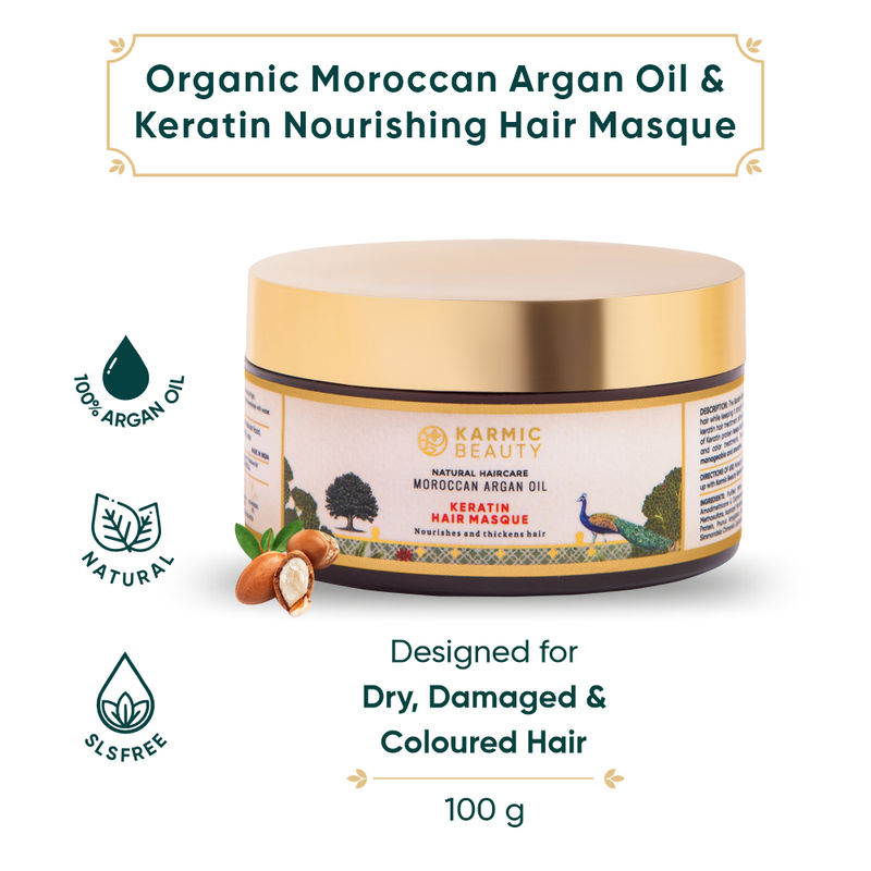 KARMIC BEAUTY Moroccan Argan Oil Keratin Hair Masque