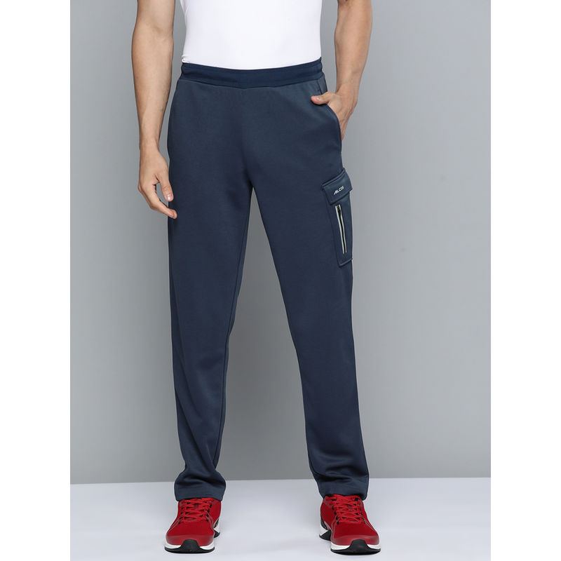 Alcis Men Navy Blue Solid Track Pants (S)