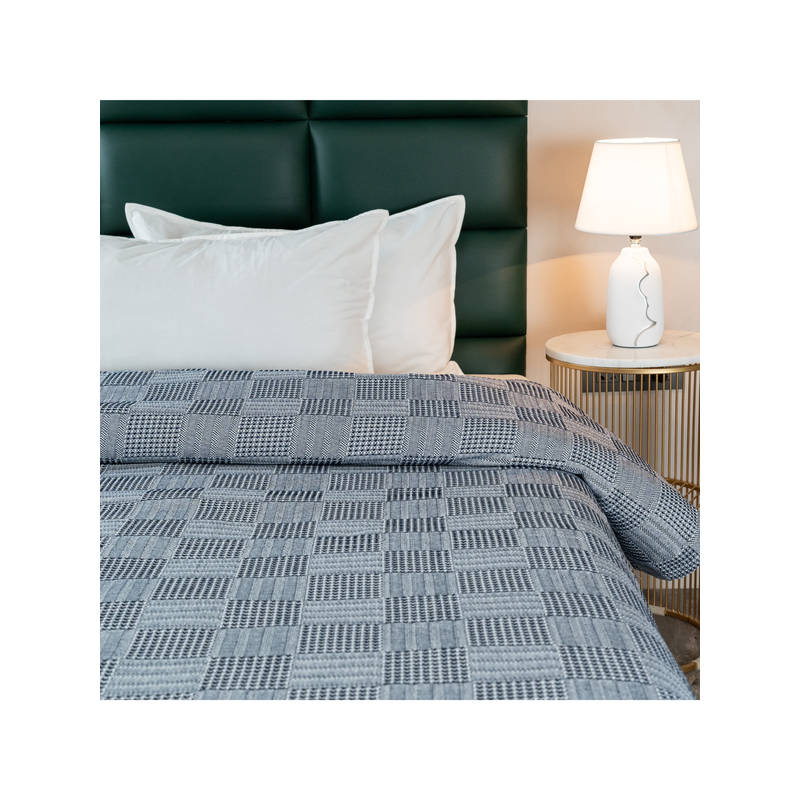 Saral Home Navy Blue Pure Cotton Bedsheet & 2 Pillow Covers (Queen)