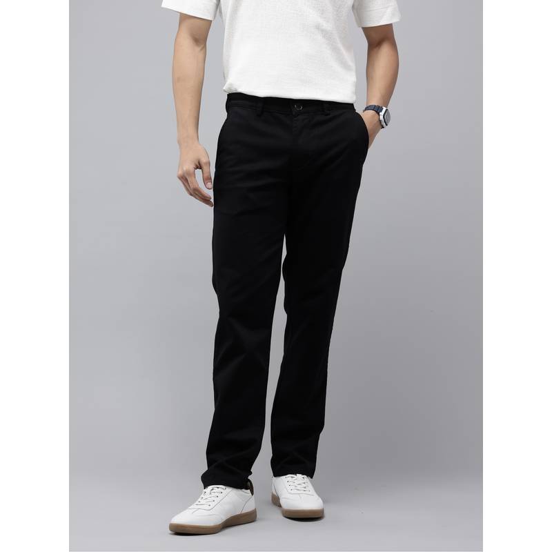 GENIPS Black Relaxed Fit Pant (40)
