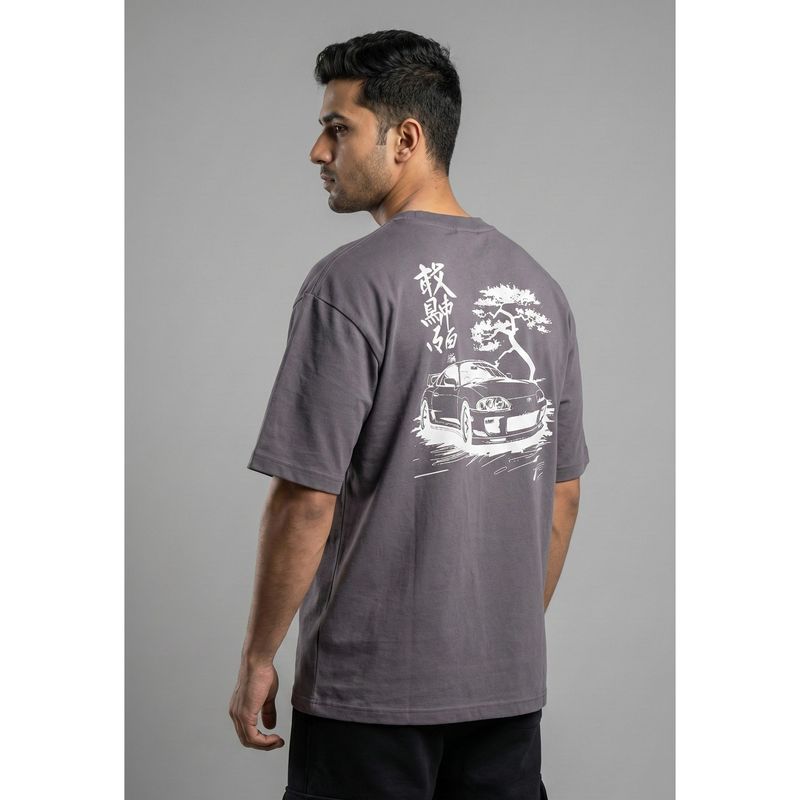 RHINO CULT Toyota Supra Classic Grey Oversized T Shirt (XS)