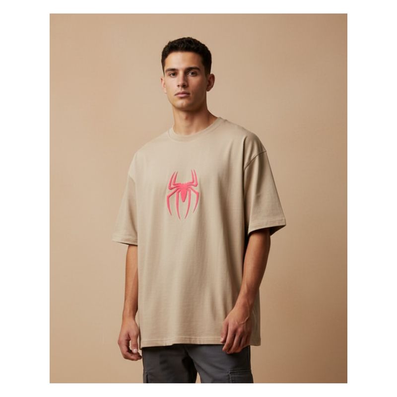 RHINO CULT Beige Canvas In Motion - Spiderman T-Shirt (XS)