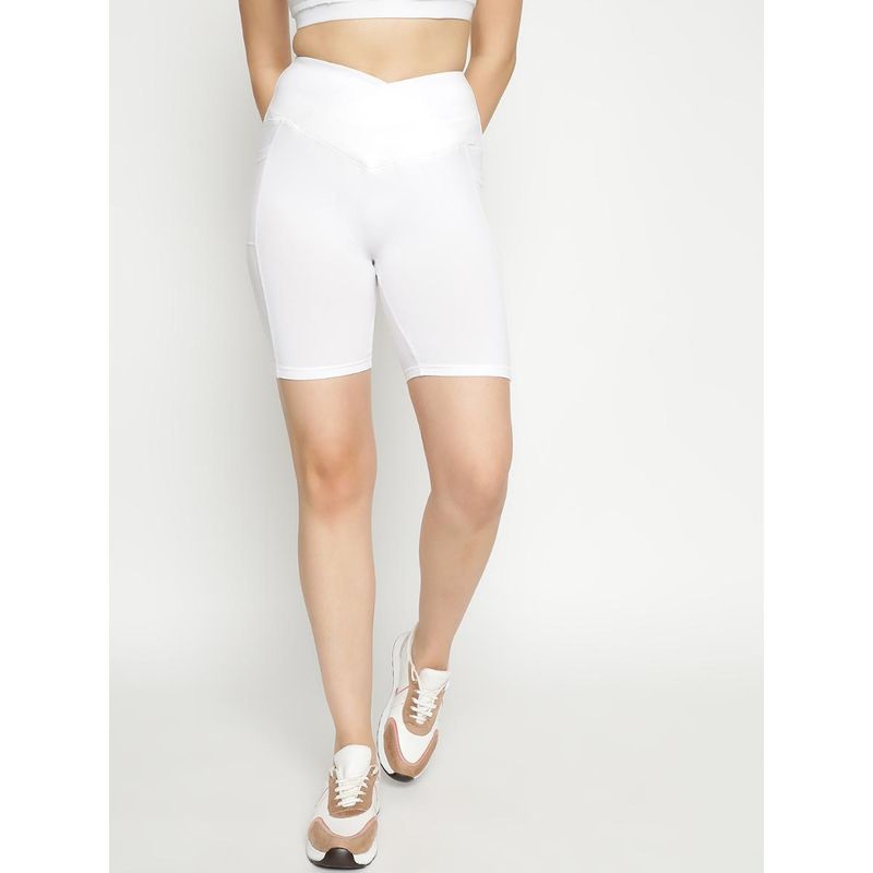 Wear Jukebox Empower High-Rise Workout Shorts 8 White (S)
