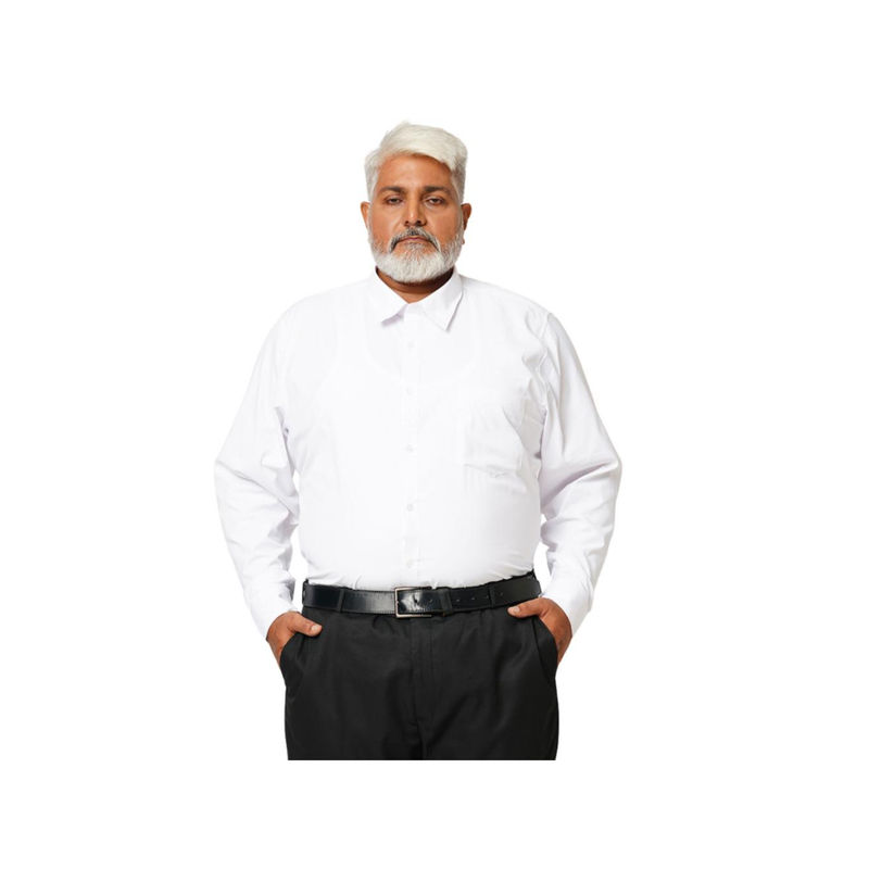 Indivisual Solid Bright White Shirt (5XL)