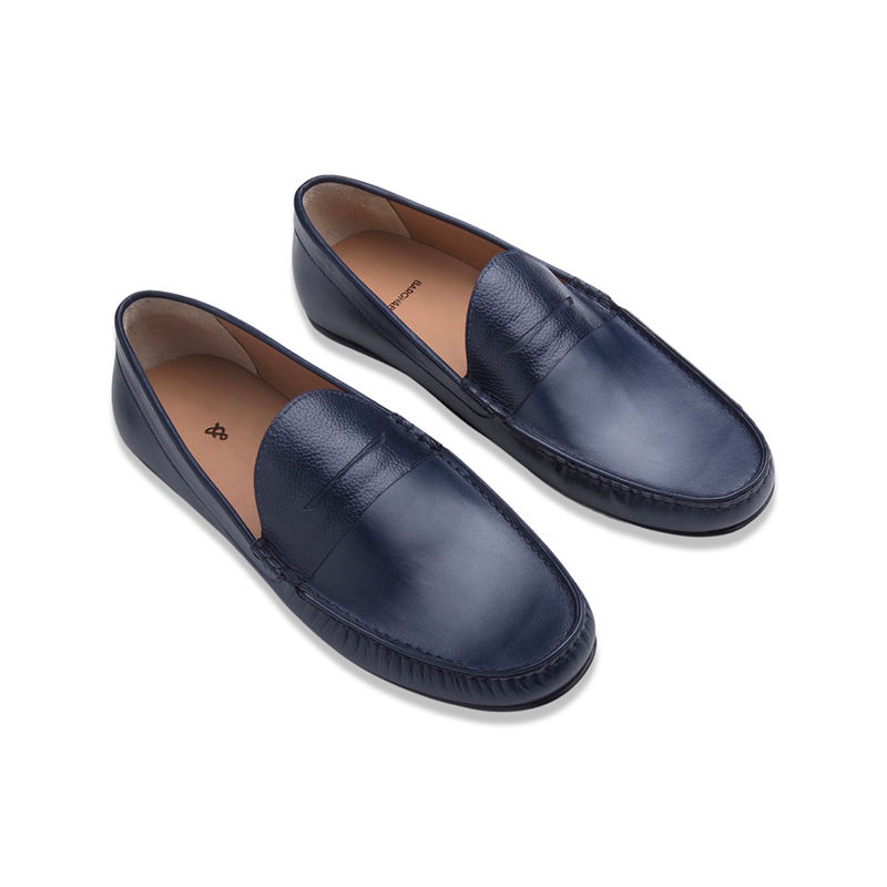 Baron&Bay Arno Solid Blue Loafers (UK 6)