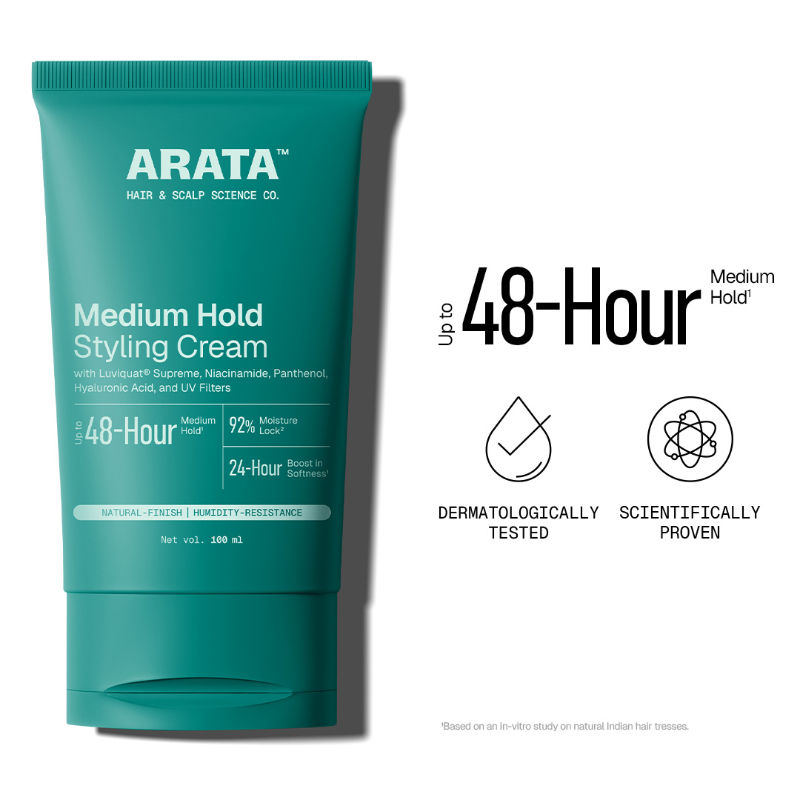 Arata Styling Hair Cream For Frizz Free & Definition - Adds Texture & Control
