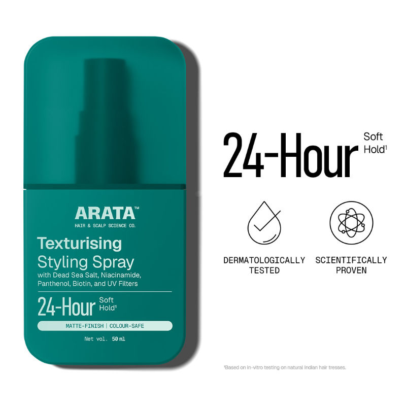 Arata Biotin Sea Salt Hair Texture Spray, Adds Volume and Texture, Reduces Hair Breakage
