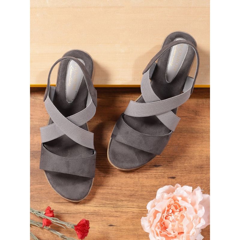 Monrow Reine Grey Comfort Sandals (EURO 38)