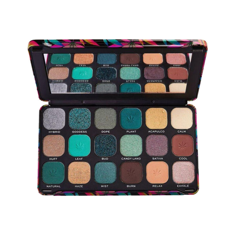 Makeup Revolution Forever Flawless Eyeshadow Palette-18 Smooth & Rich Shade - Chilled With Cannabis Sativa