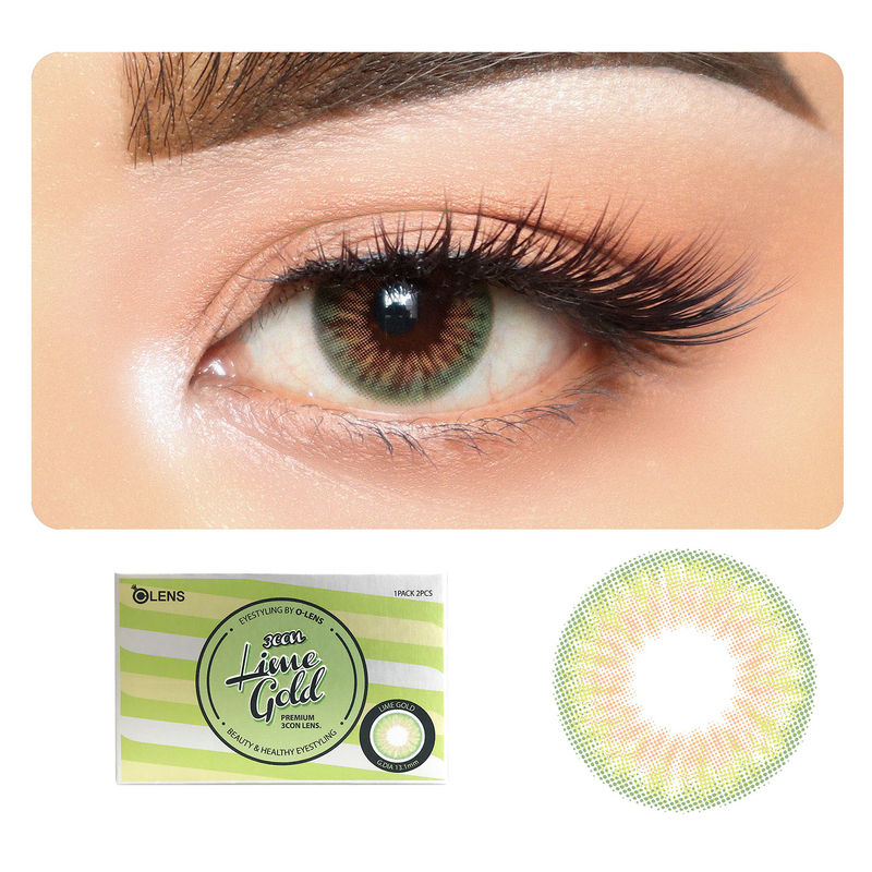 O-Lens Gold Coloured Contact Lenses - Lime Review | Nykaa