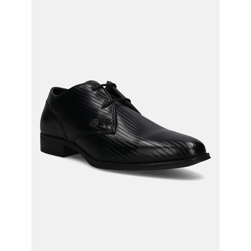 Bugatti Zavinio Black Men Leather Derby Formal Shoes (EURO 40)