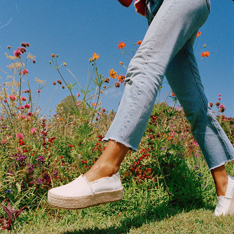 Buy TOMS Valencia Rope Wrap Platform White Espadrilles Online
