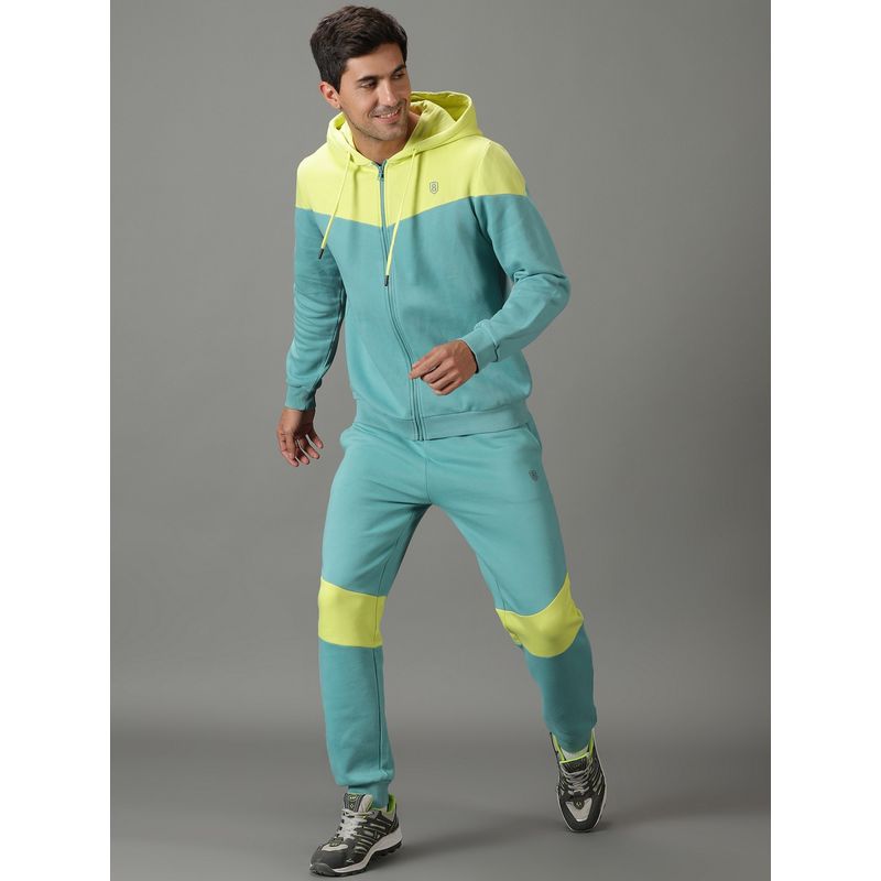 DOMIN8 Men ColourBlock Outdoor Training Blue Jacket (S)