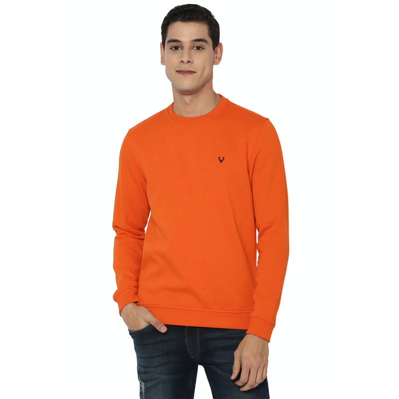 Allen Solly Orange Sweatshirt (2XL)