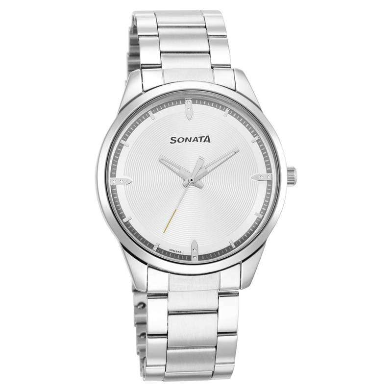 Buy Sonata IAF 7146SM01 White Dial Analog watch for Men Online