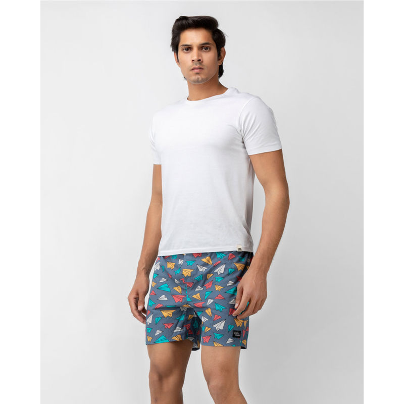 Whats Down Paper Planes Boxers - Grey (M)