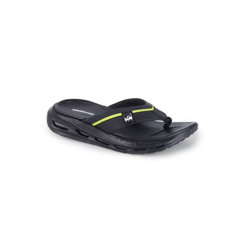 SOLETHREADS Men Black Casual Comfort Flipflops (UK 7)