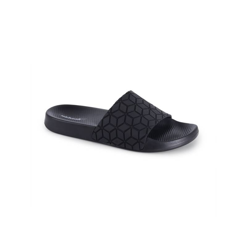 SOLETHREADS Men Black Casual Comfort Sliders (UK 10)