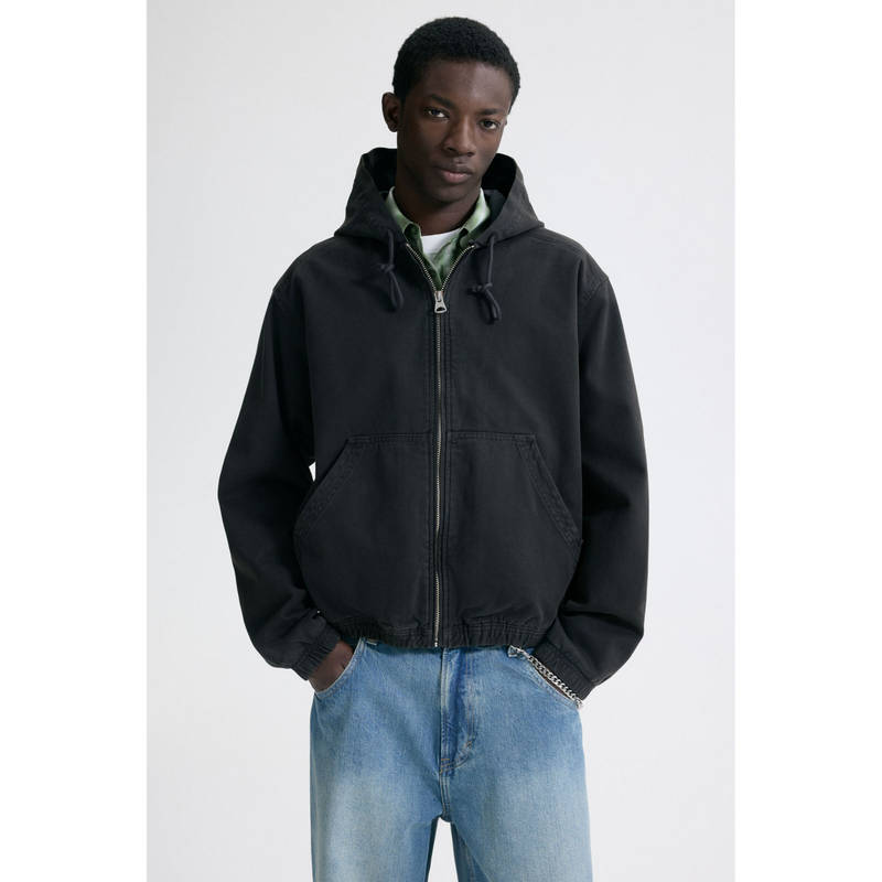 H&M Men Grey Hooded Workwear Hoodie (2XL) - Image 1