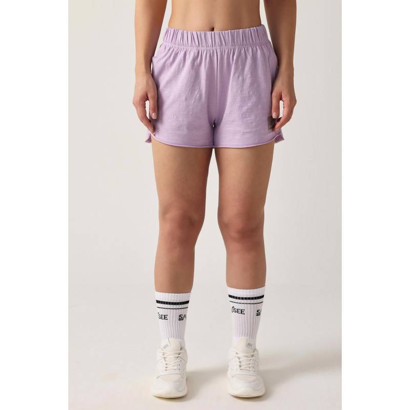 Sawsee Cotton Slub Hot Lavender Shorts (M)