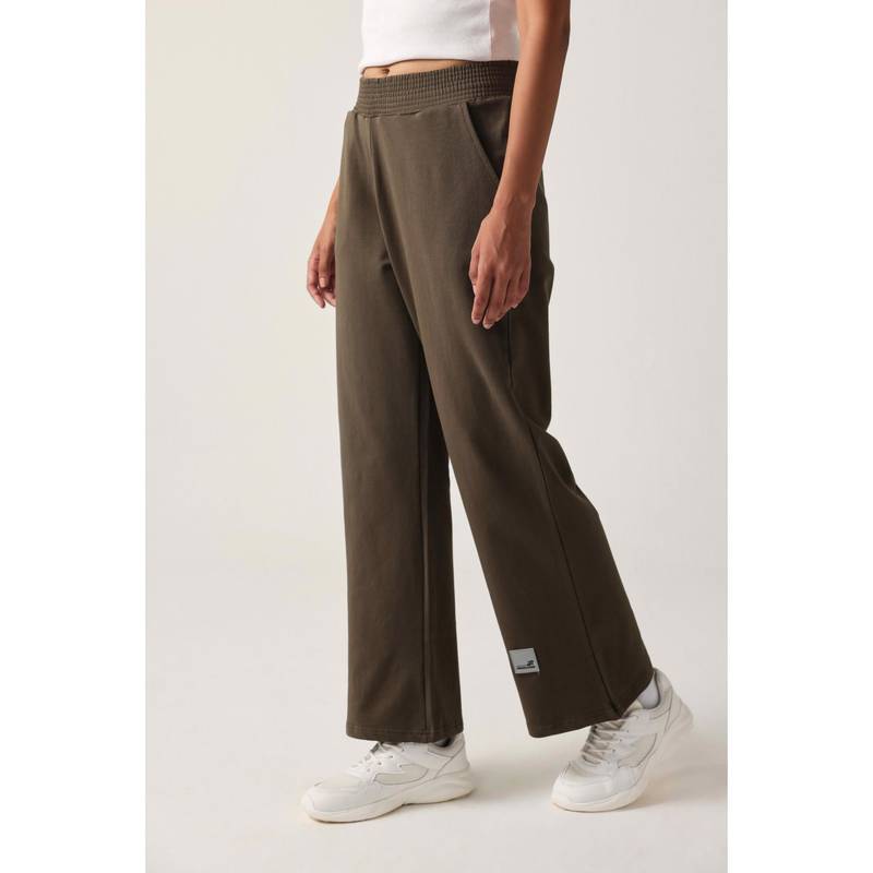 Sawsee Serene Broad Waist Band Wide Brown Trackpant (L)