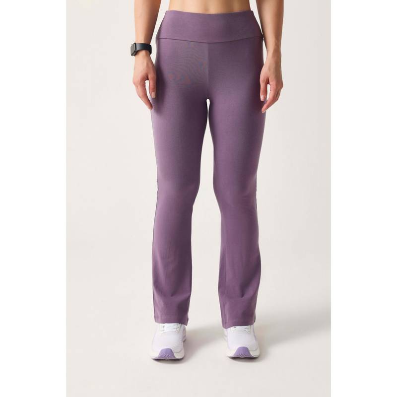 Sawsee Earthkin Boot Cut Bamboo Yoga Purple Leggings (M)
