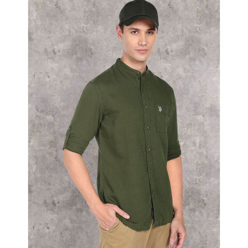 U.S. Polo Assn. Denim Co. Dyed Linen Shirt (M)
