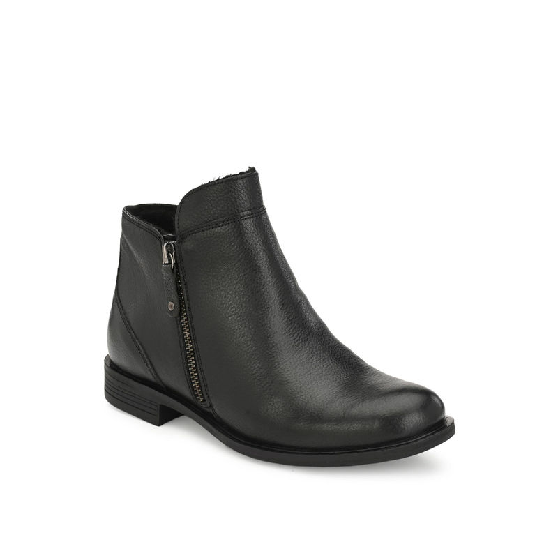 Delize Womens Black Flat Booties (EURO 37)