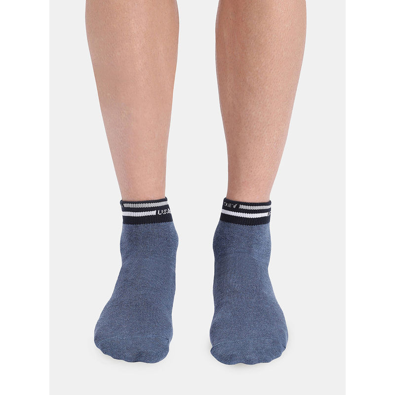 Jockey Men Compact Cotton Stretch Ankle Length Socks-Denim Melange: Buy ...