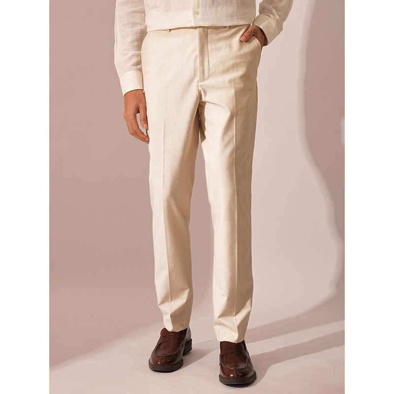 Selected Beige Mid Rise Formal Pant (54)